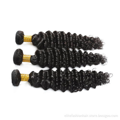 10a Grade Hair Brazilian Virgin Human Hair Bundles Deep Wave 100% Human Hair Bundles High Quality